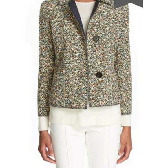 Akris Punto Three Button Static Tweed Jacket Multi Size 6 - Picture 1 of 9